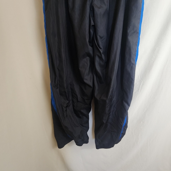 SPALDING Black Blue Side striped Drawstring Sport Windbreaker Sweat Pants XL - Picture 7 of 8